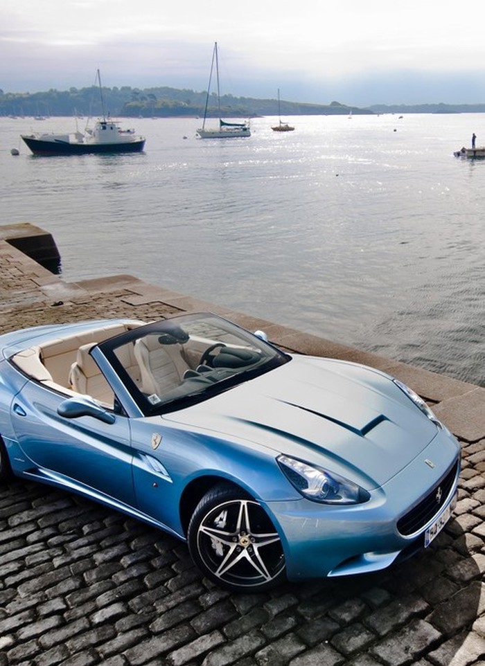 Baby Blue Ferrari.