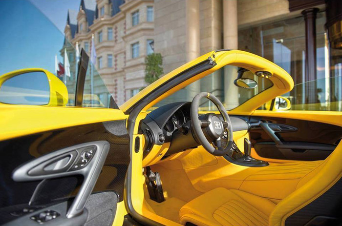 All yellow Bugatti.