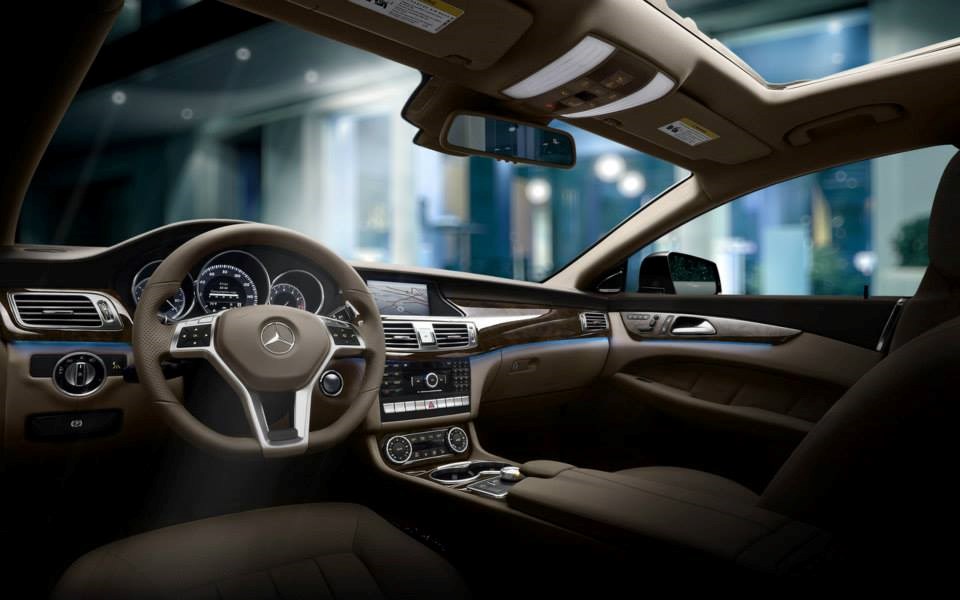 Mercedes CLS interior.