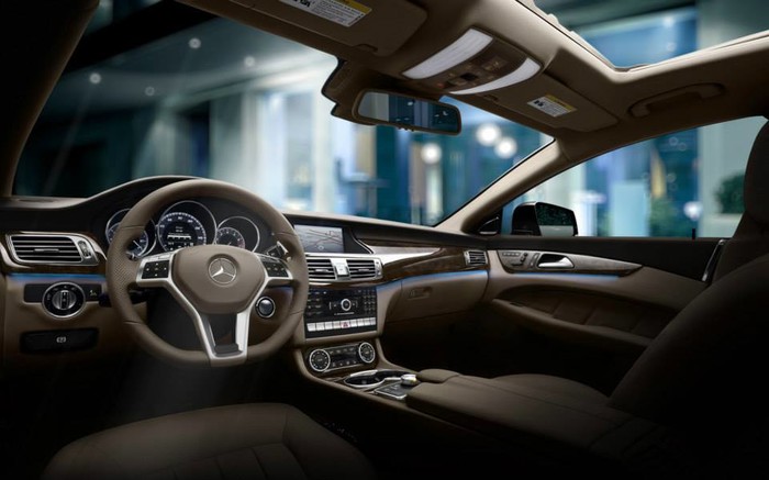 Mercedes CLS interior.