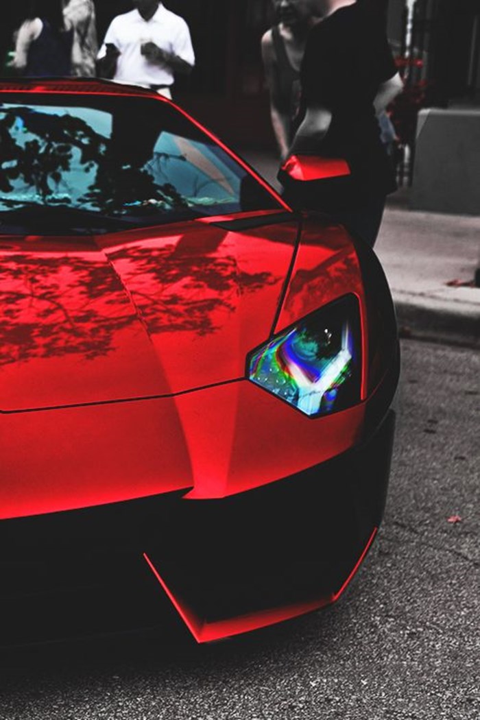 Beautiful red Lamborghini.