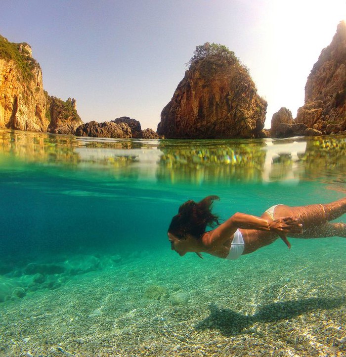 Blue laggon, Kerkyra Island, Greece