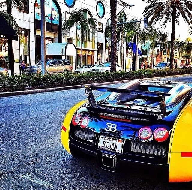 Bugatti on the streets of LA.