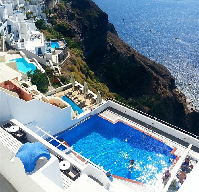 Summer in Santorini.