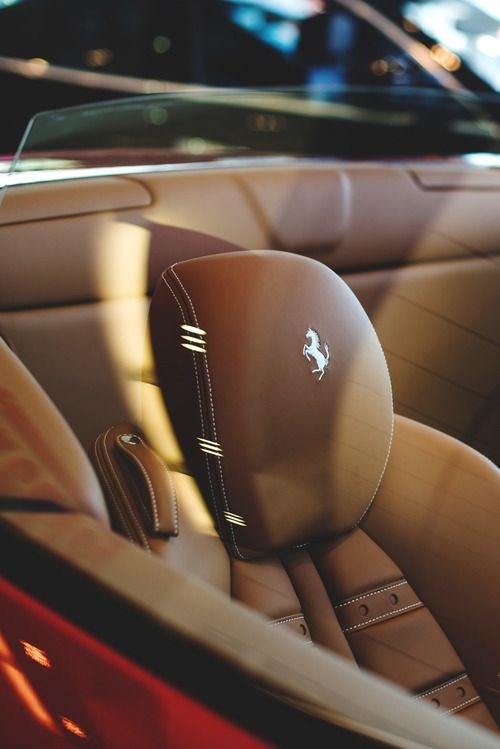 Ferrari interior.