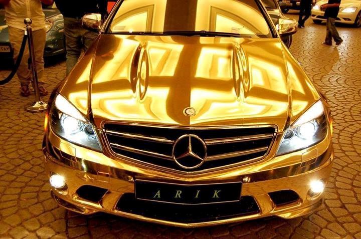 Golden Mercedes.
