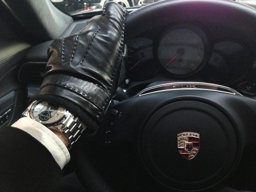 Driving Porsche with style.