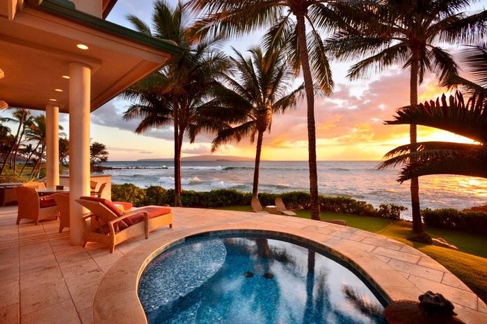 Beautiful sunset in Hawaii