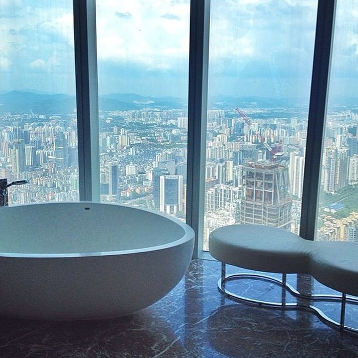 Bath with a view.