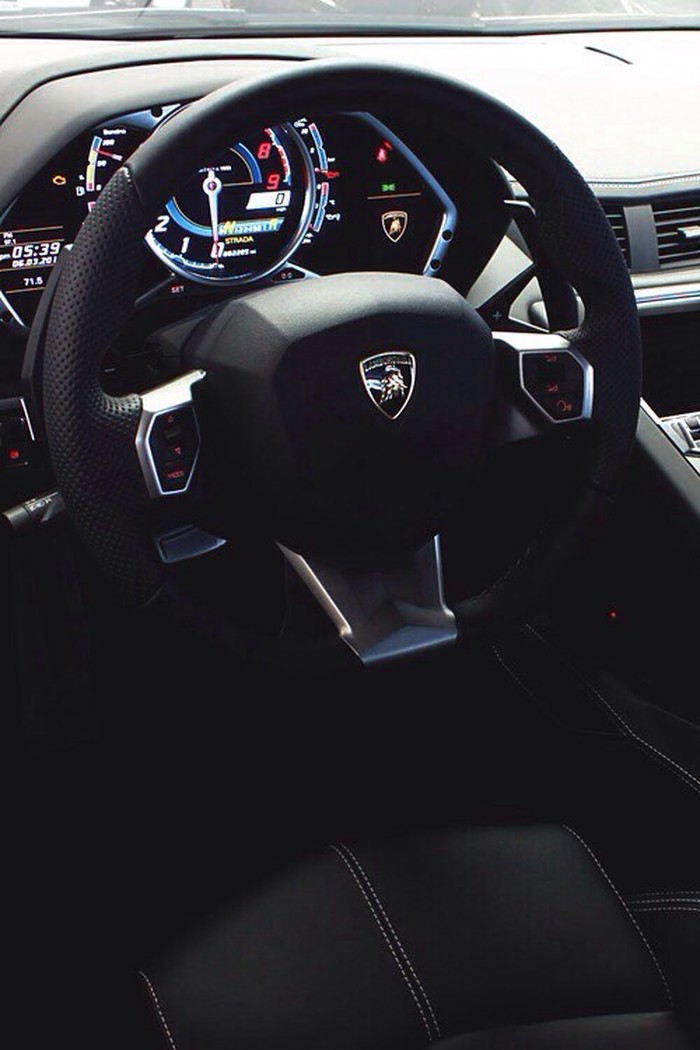 Lamborghini interior.