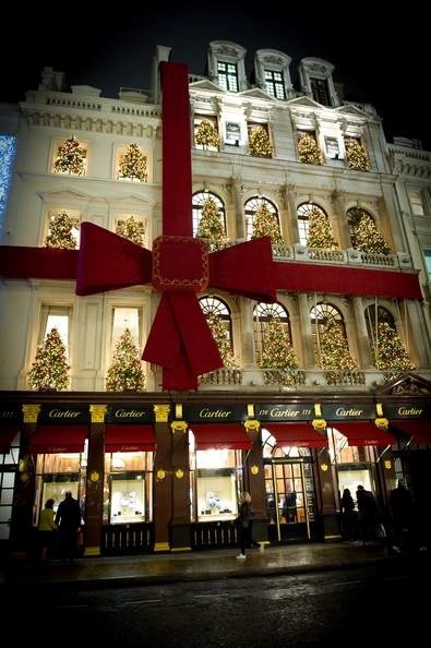 Christmas themed Cartier store.