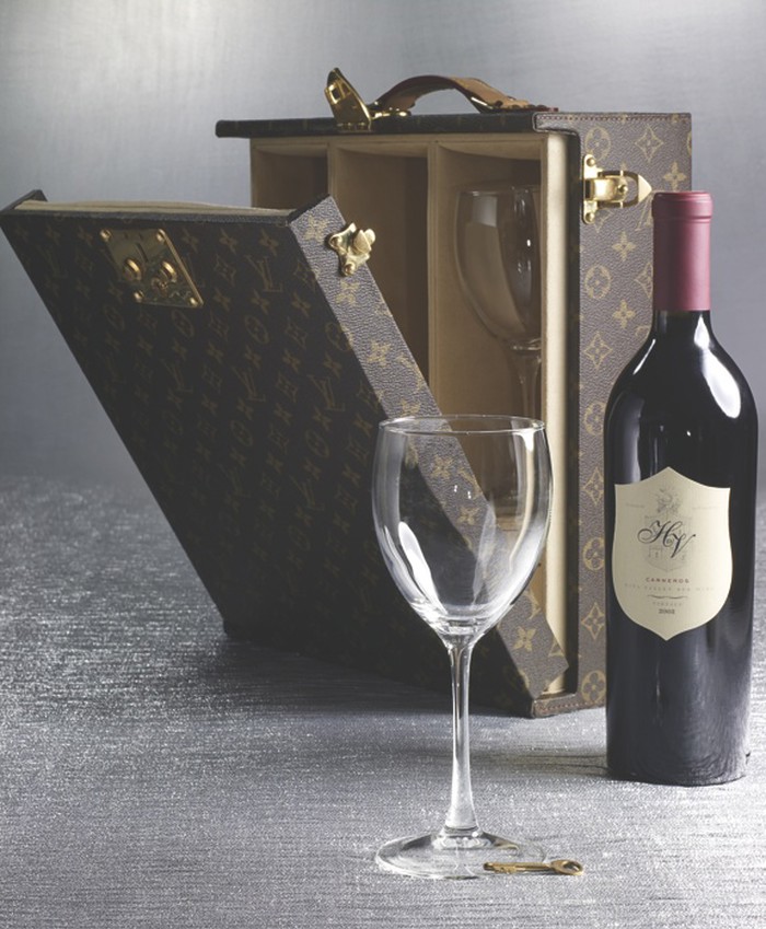 Louis Vuitton wine trunk.