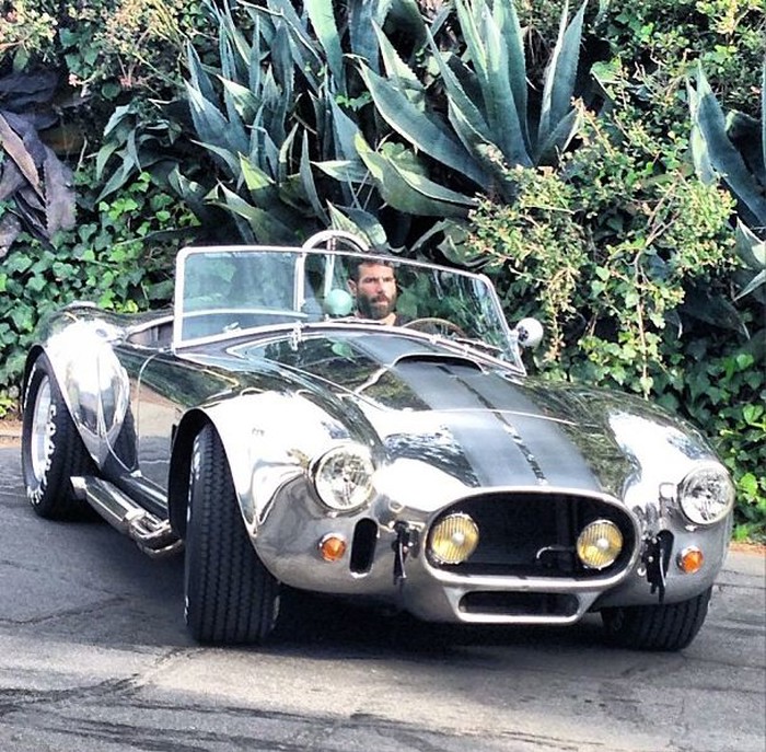 'Instagram Playboy' Dan Bilzerian in his Chrome Cobra.