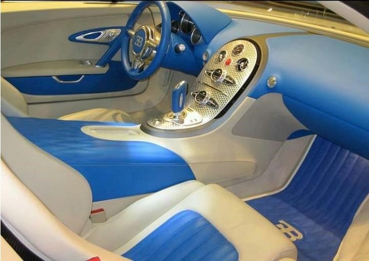 Bugatti Veyron interior.