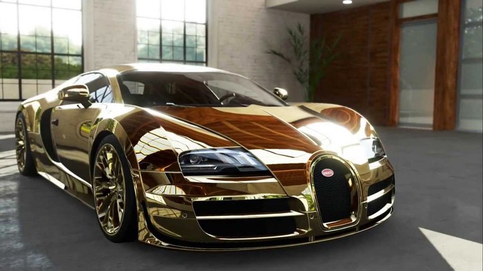 Golden Bugatti.