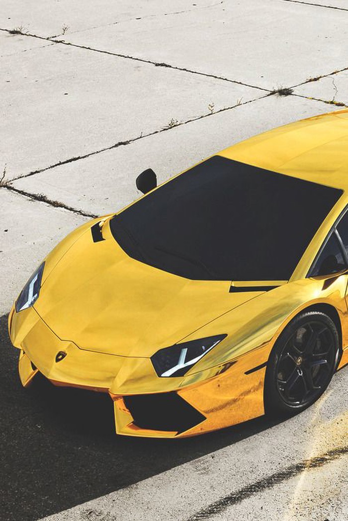 Yellow Lamborghini Aventador.