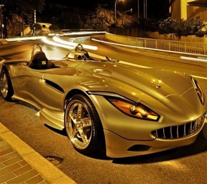 Gold BMW.
