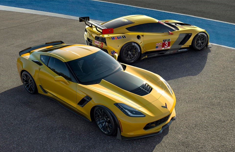 Corvette Z06 and the C7.R race car.