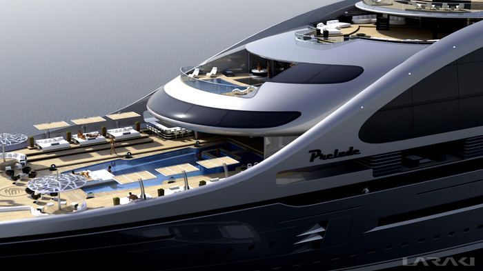 Laraki Yacht Design’s New 163m motor yacht Prelude.