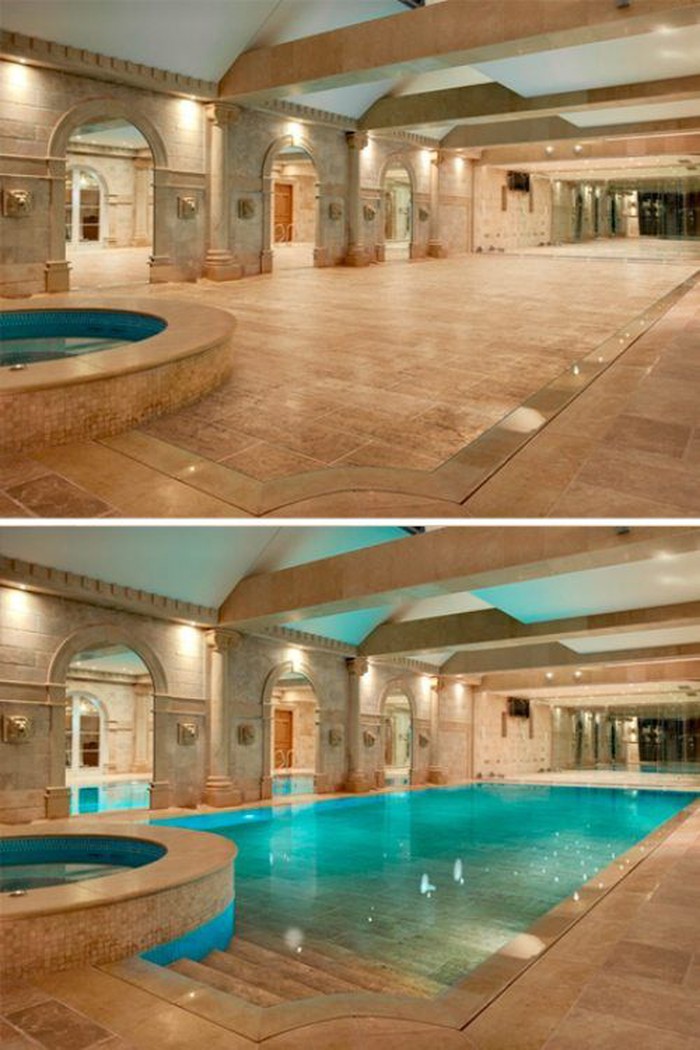 Uber-fancy disappearing pool