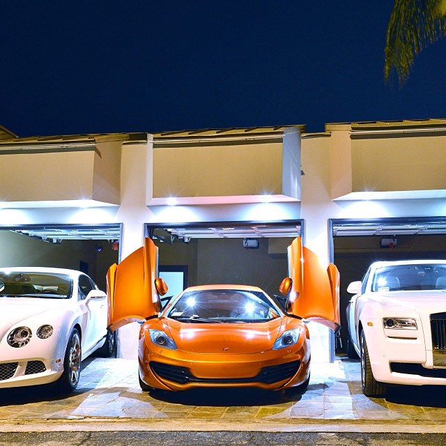 Garage full of supercars. That's life!!