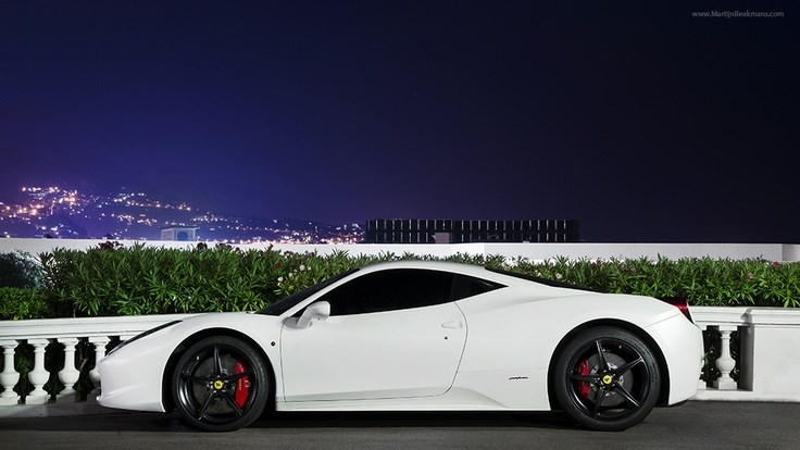 White 458 with red brakes.