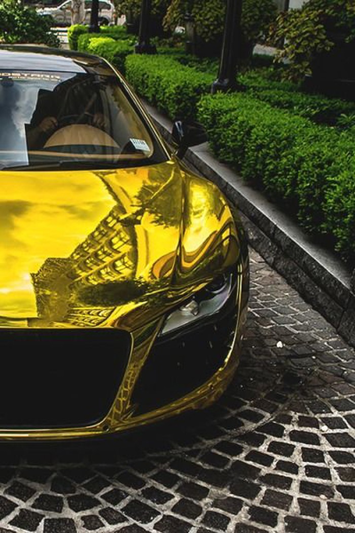 Golden Audi.