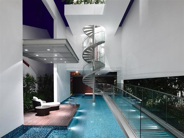 Ultra sleek Singapore residence by Hyla Architects.