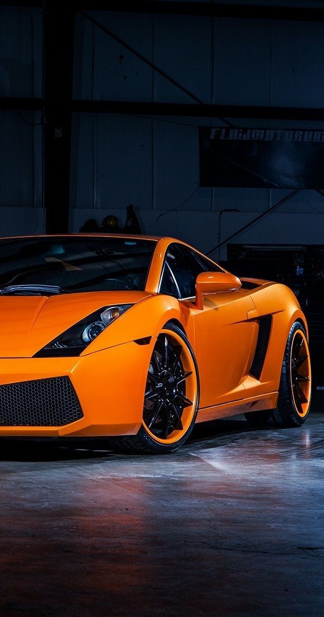 Orange Lamborghini.