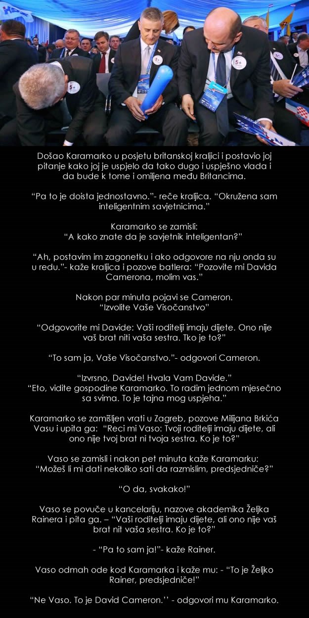 Karamarko tražio savjet o popularnosti od britanske kraljice!