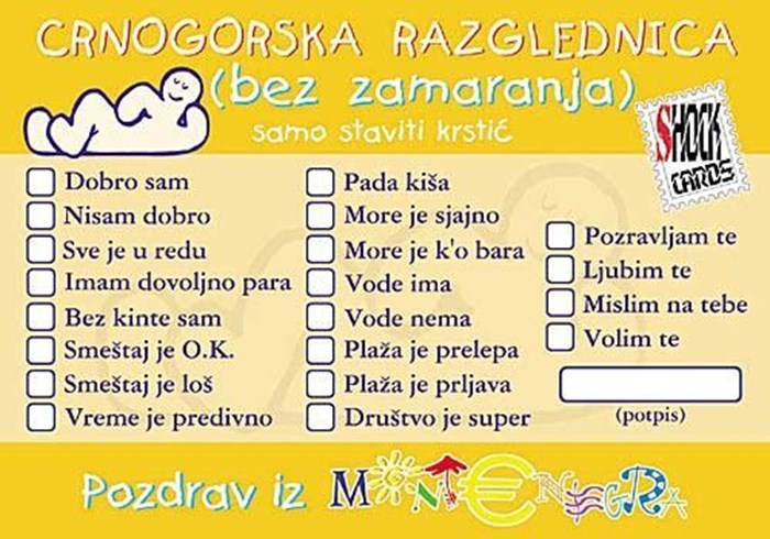 crnogorska razglednica..