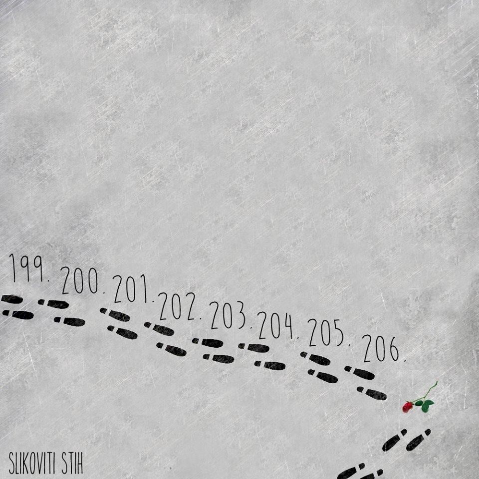 tih 206 koraka, dužinom tog sokaka..