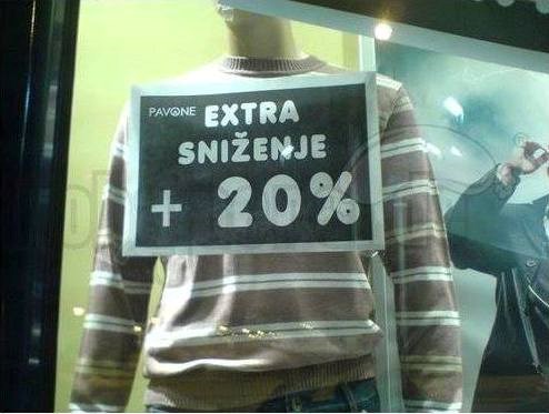 u, uh, pa ovdje bi trebalo doći na poskupljenje od -20%..