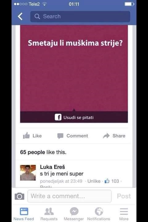 ma, ne smeta..što bi smetalo..??