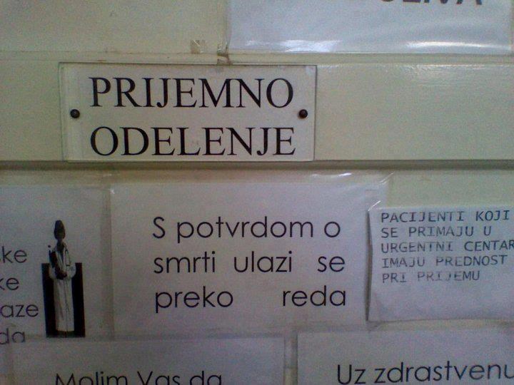 eto, samo moraš umrijeti da bi imao prednost..