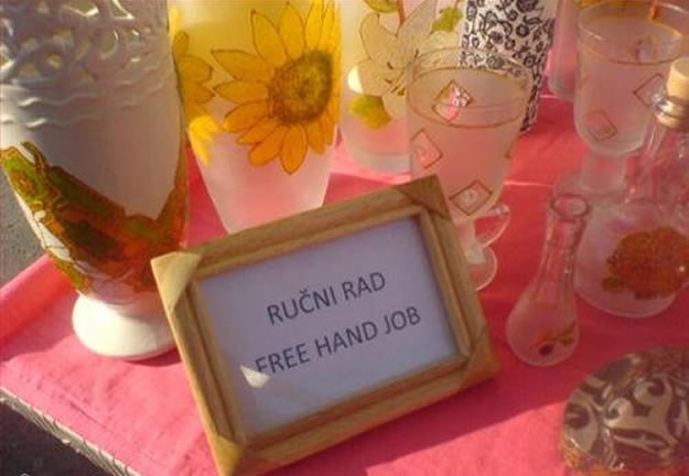 red na štandu ogroman..