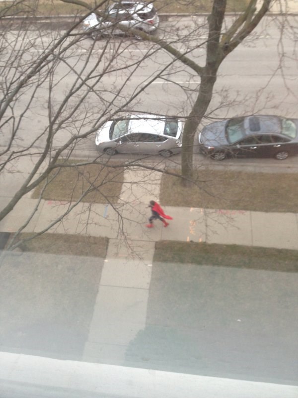 superman na putu na posao..