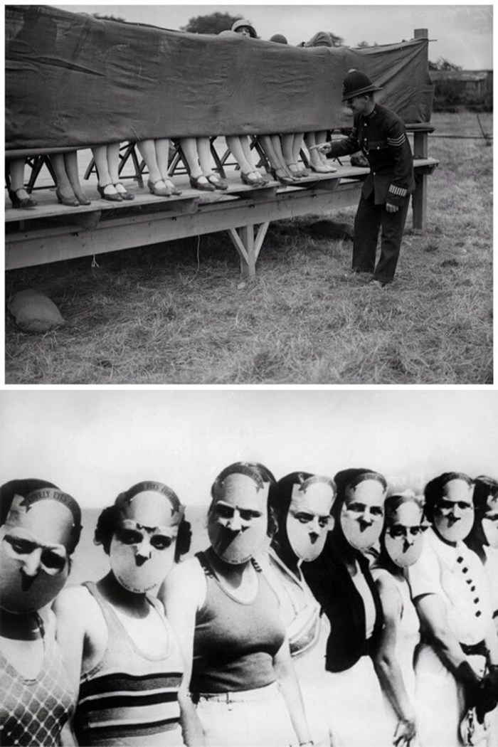 čudna natjecanja iz 1930-ih: odabir najljepšeg gležnja u Engleskoj i najljepših očiju na  Floridi..:) :) :O
