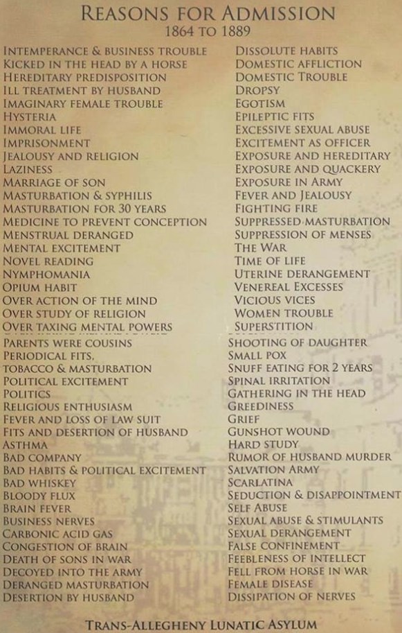 evo nekoliko razloga za upis u ludnicu..