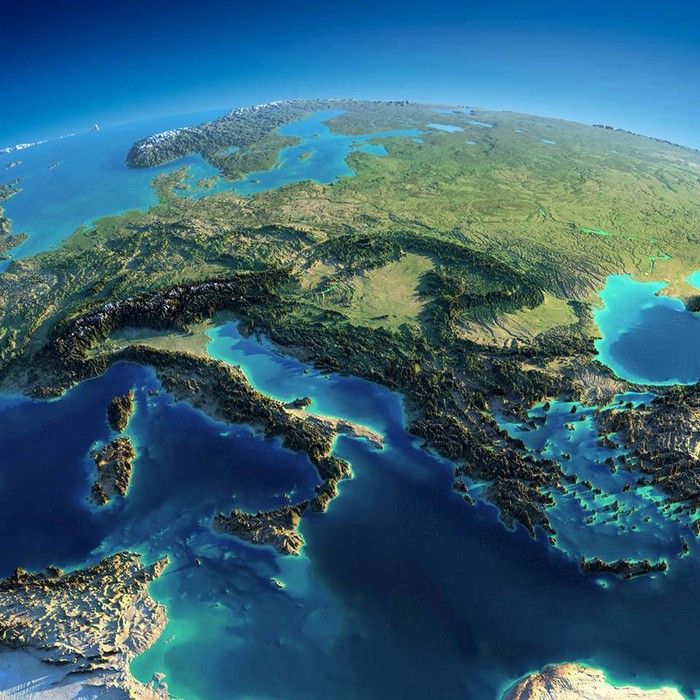 reljef Europe..