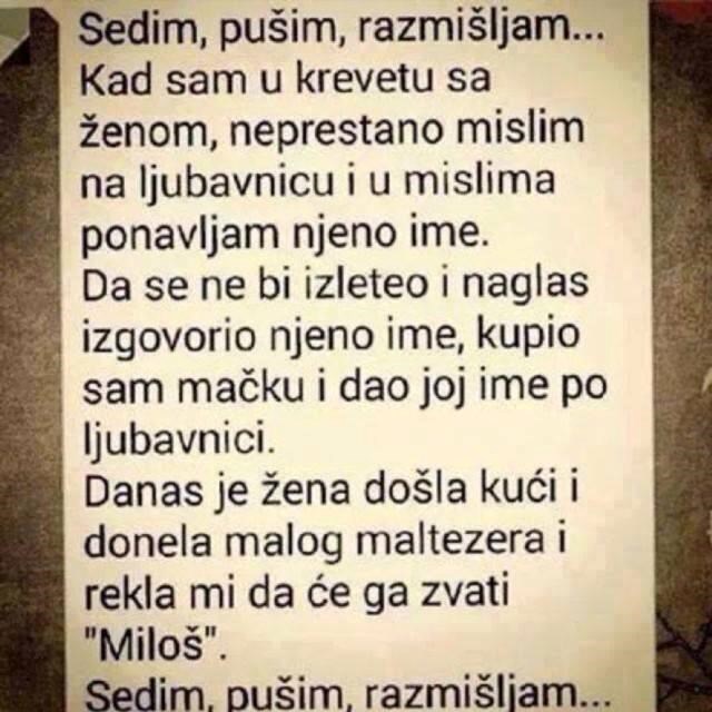 sjedim, pušim, razmišljam..