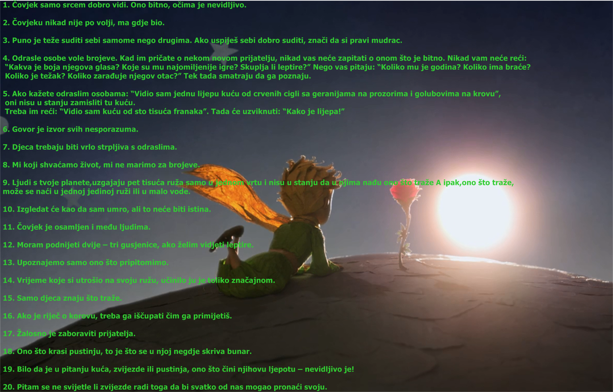 20 stvari koje smo naučili od malog princa..