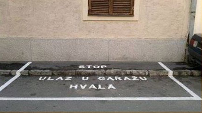šta koga briga kako on ulazi u svoju garažu..
