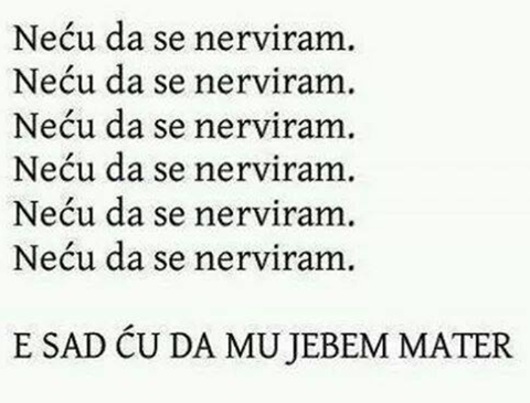 samo mirno i staloženo..