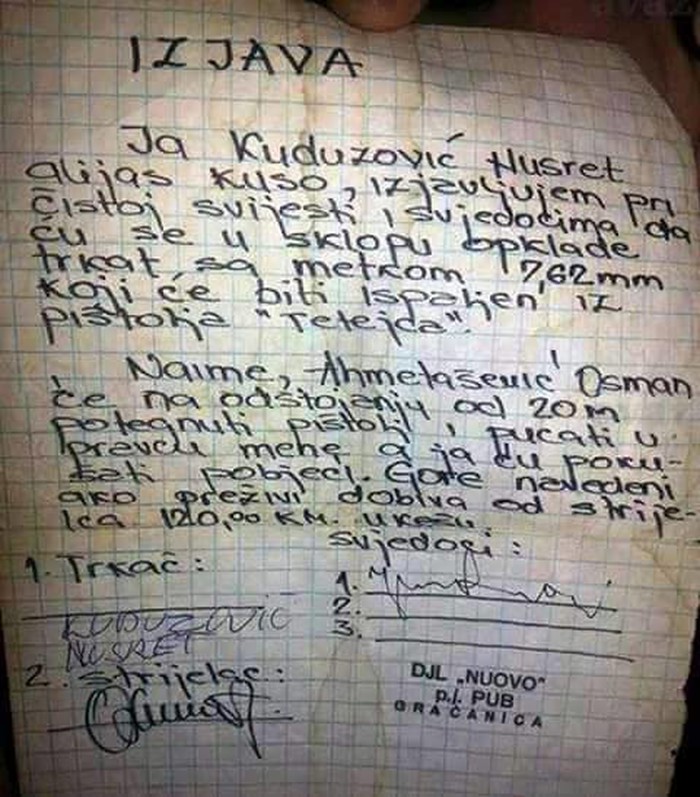 oproštajno pismo..