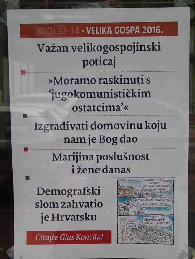glas koncila: reklama za školu..