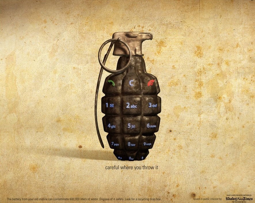 baterija iz mobitela može kontaminirati 600 000 litara vode..prava bomba..