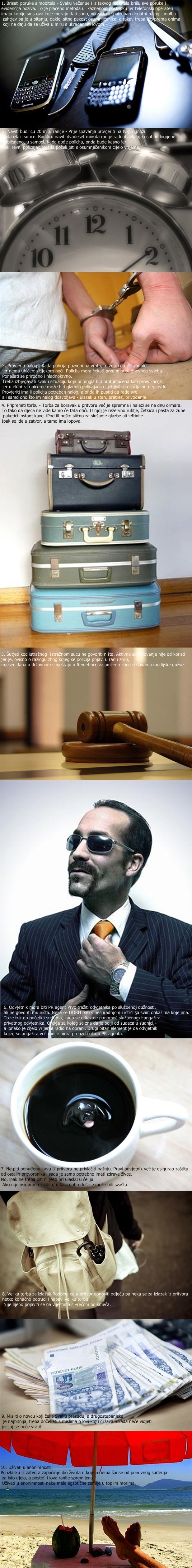 10 stvari koje je dobro znati prije odlaska u pritvor..