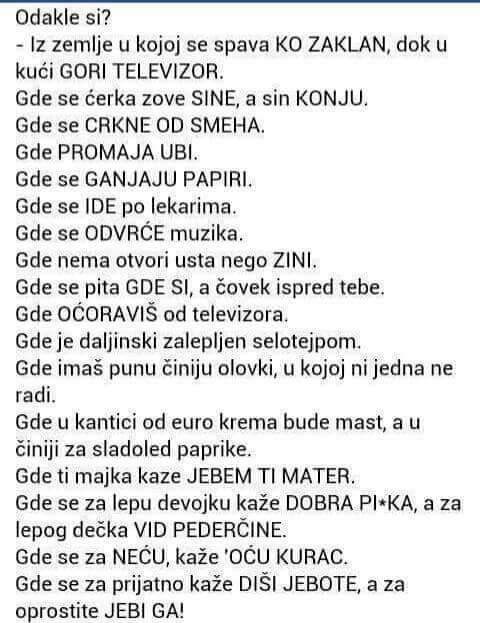Odakle si...