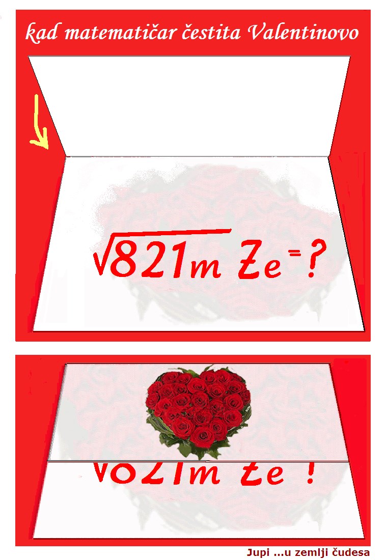 Matematičar(ka) čestita VALENTINOVO